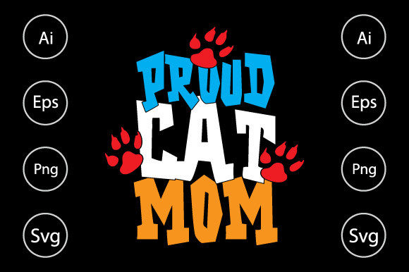 Proud Cat Mom Graphics for Crafts